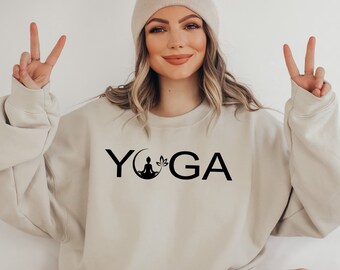 Yoga Sweatshirt, Yoga Gift Sweater, Namaste Sweatshirt, Gift for Yogi, Yoga Lover Sweater, Meditation Sweater, Yoga Hoodie, Therapy Hoodie