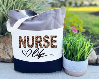 Nurse Life Tote Bag, Nurse Tote Bag, RN Tote, Nurse Gift, RN Gift, Gift for Nursing Student, Lpn, Cna, Nurse Graduation Gift, Nurse Gifts