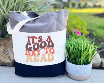 It Is A Good Day To Read Tote Bag, Reading Lover Bag, Read Tote Bag, Canvas Tote Bag, Reading Lover Bag, Reading Day Tote Bag, Read Time