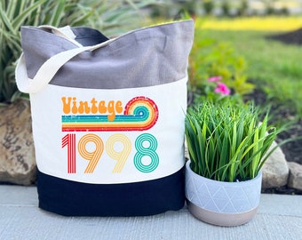 25th Birthday Bag, Vintage 1998 Tote Bag, 25th Birthday Best Friend, 25th Birthday Gift For Women, 25th Birthday Woman, 25th Birthday Gift