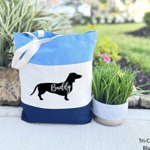 Personalized Dachshund Tote Bag, Dog Tote Bag, Dachshund Gift, Dog Bag, Dog Owner Gifts, Canvas Tote Bag, Tote Bag, Dachshund Bag, Tote