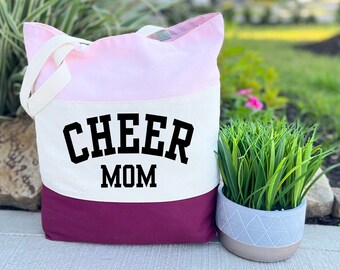 Cheerful Mom Bag, Cheer Mom Tote Bag, Mom Life Bag, Cute Mama Bag, Lightweight Mom Sport Bag, Daily Mom Bag, Mother's Day Gift, Gift For Mom