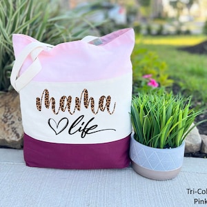 Mama Life Tote Bag , Wife Tote Bag, Mama Tote Bag, New Mama Tote Bag , Mama Birthday Gift, Gift for Mom, Birthday Gift for Mom Bag