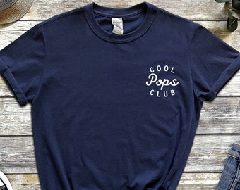 Camisa Cool Pops Club, camisa pop tamaño bolsillo, camisa de regalo del Día del Padre, regalo para el marido, regalo para él, mejor camisa de papá, lindo regalo para que pop sea