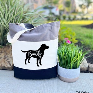 Personalized Labrador Tote Bag, Canvas Tote Bag, Custom Pet Tote Bag, Dog Tote Bag, Personalized Pet Bag, Dog Mom Gift, Personalized Tote