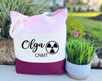 Personalized CNMT Tote Bag, Custom CNMT Tote Bag, CNMT Gift, Cnmt, Certified Nuclear Medicine Technologist Bag, Canvas Tote Bag, Cnmt Gift