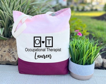 Personalized Occupational Therapist Tote Bag, Occupational Therapist, Canvas Tote Bag, Occupational Therapy Gifts, OT Bag, Occupational Gift