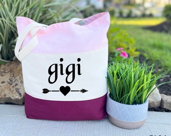 Gigi Tote Bag, Canvas Tote Bag, Gigi Gift Idea, Mother's Day Gift Idea, Best Gigi Bag, Gigi Bag, Gifts For Gigi, Gift for Grandma, Gigi Gift