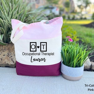 Personalized Occupational Therapist Tote Bag, Occupational Therapist, Canvas Tote Bag, Occupational Therapy Gifts, OT Bag, Occupational Gift