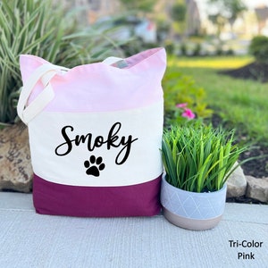 Custom Dog Mom Gift, Pet Gift, Personalized Tote Bag Women, Dog Toys Tote Bag, Personalized Pet Bag, Dog Lover Gift, Canvas Tote Bag