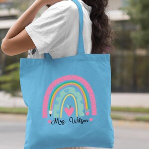Custom Teacher Bag, Personalized School Bag, Teacher Tote Bag, Gifts for Teachers, Teacher Appreciation Gifts, Teacher Bags, Teacher Gift image 8