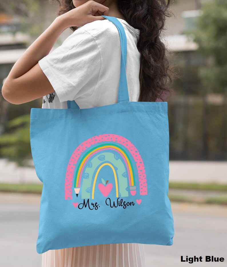 Custom Teacher Bag, Personalized School Bag, Teacher Tote Bag, Gifts for Teachers, Teacher Appreciation Gifts, Teacher Bags, Teacher Gift image 8