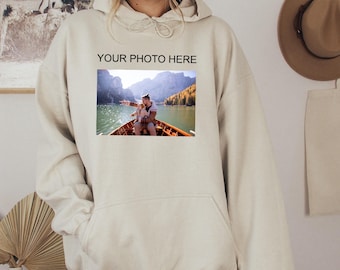 Custom Hoodie with Photo, Customized Picture Hoodie, Personalized Family Image Hoodie, Special Design Hoodie, Custom Sweatshirt with Photo