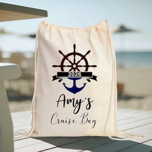 Personalized Cruise Backpack, Cruise Trip Bags, Cruise Squad Party Favor Bags, Cruise Drawstring Bag, Trendy Cruise Bag, Nautical Anchor Bag