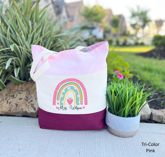 Custom Teacher Bag, Personalized School Bag, Teacher Tote Bag, Gifts for Teachers, Teacher Appreciation Gifts, Teacher Bags, Teacher Gift