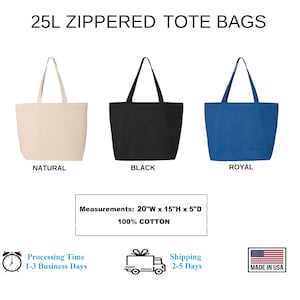 a tote bag is shown in three different colors