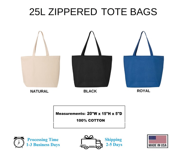 a tote bag is shown in three different colors