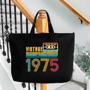 50th Birthday Gift For Women, Christmas Gift Tote Bag, Vintage 50th Birthday Tote Bag, 50th Birthday Bag, Birthday Party Gift, Hello 50 Bag