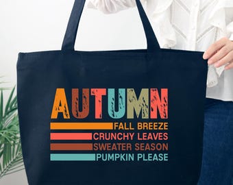 Autumn Season Bag, Thankful Tote Bag, Thanksgiving Gift Bag, Thanksgiving Mom Bag, Pumpkin Tote Bag, Fall Season Bag, Thanksgiving Bag