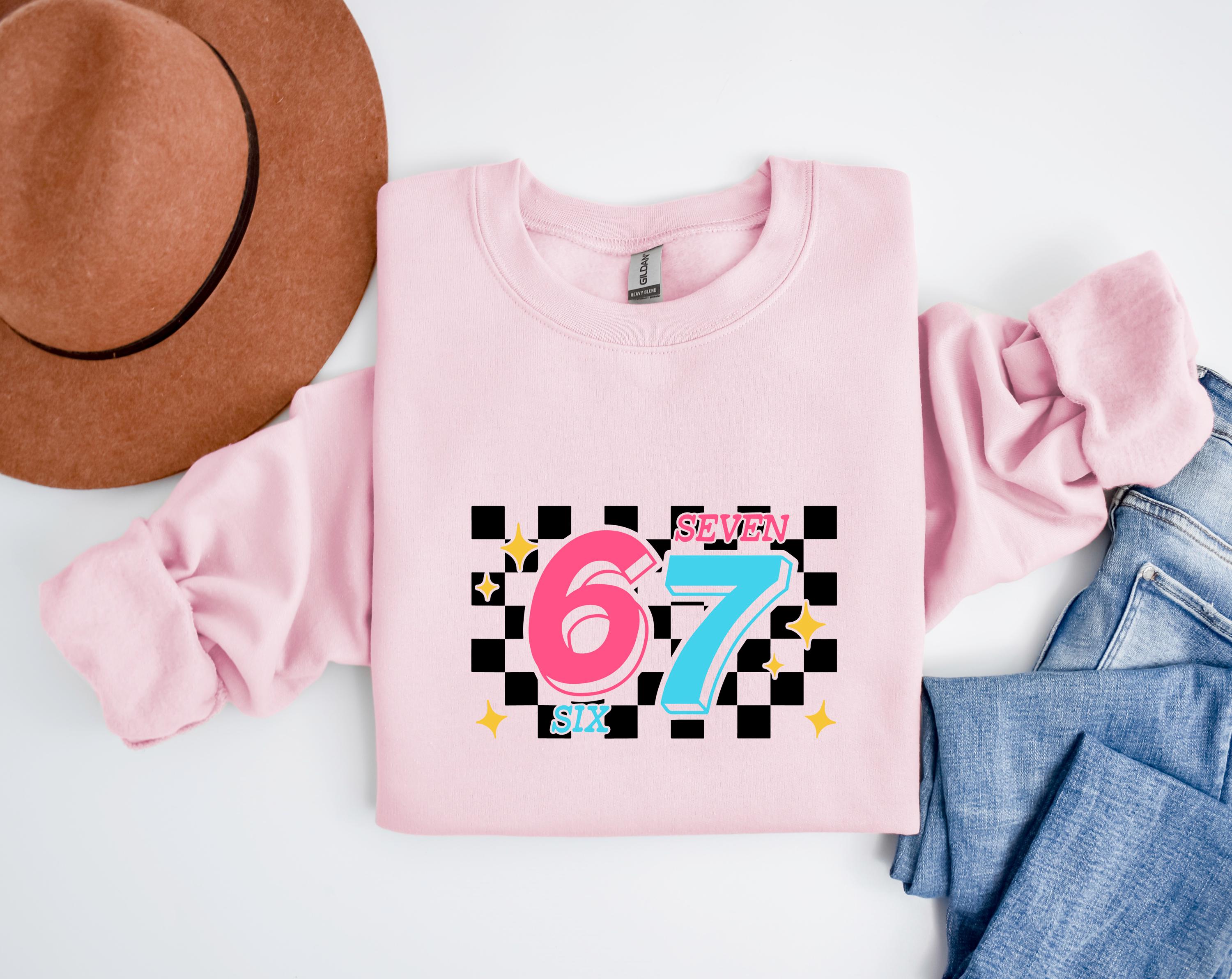 Funny 67 Sweatshirt, 67 Funny Meme Sweatshirt, Six Seven Youth ...