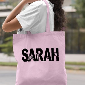 Personalized Dance Bag, Custom Dance Bag, Dancer Bag, Girls Dance Bag, Dance Tote Bag Gift for Dancer, Dance Student Bag, Canvas Tote Bag image 10