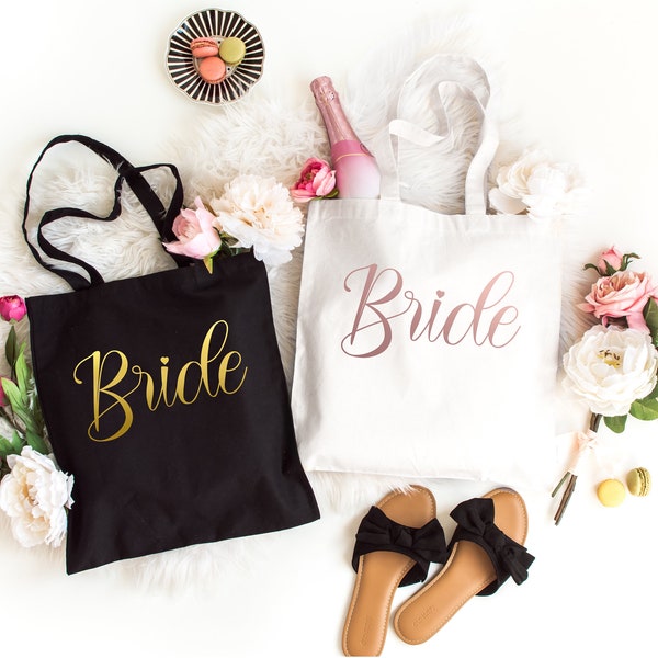 Bride Tote Bag, Bridal Party Bridesmaid Gifts, Bride Tote Bag, Bride to Be Gift, Bridal Shower, Wedding Tote, Bridal, Sale, Canvas Tote Bag