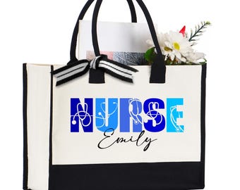 Nurse Tote Bag, Personalized Nurse Tote Bag, Custom Nurse Tote Bag, Nurse Assistant Tote Bag, Nurse Graduation Gift, Personalized Nurse Gift