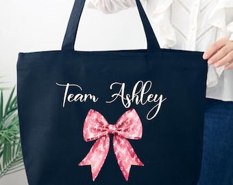 Custom Cancer Tote Bag, Cancer Bag, Cancer Survivor Tote Bag, Cancer Warrior Gift, Cancer Gift, Hope Tote Bag, Pink Ribbon Bag