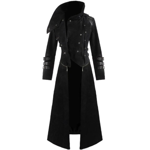Customize HANDMADE Mens Trench Coat BLACK VELVET Scorpion Coat Long Coat, Gothic  Steampunk Hooded -  Canada