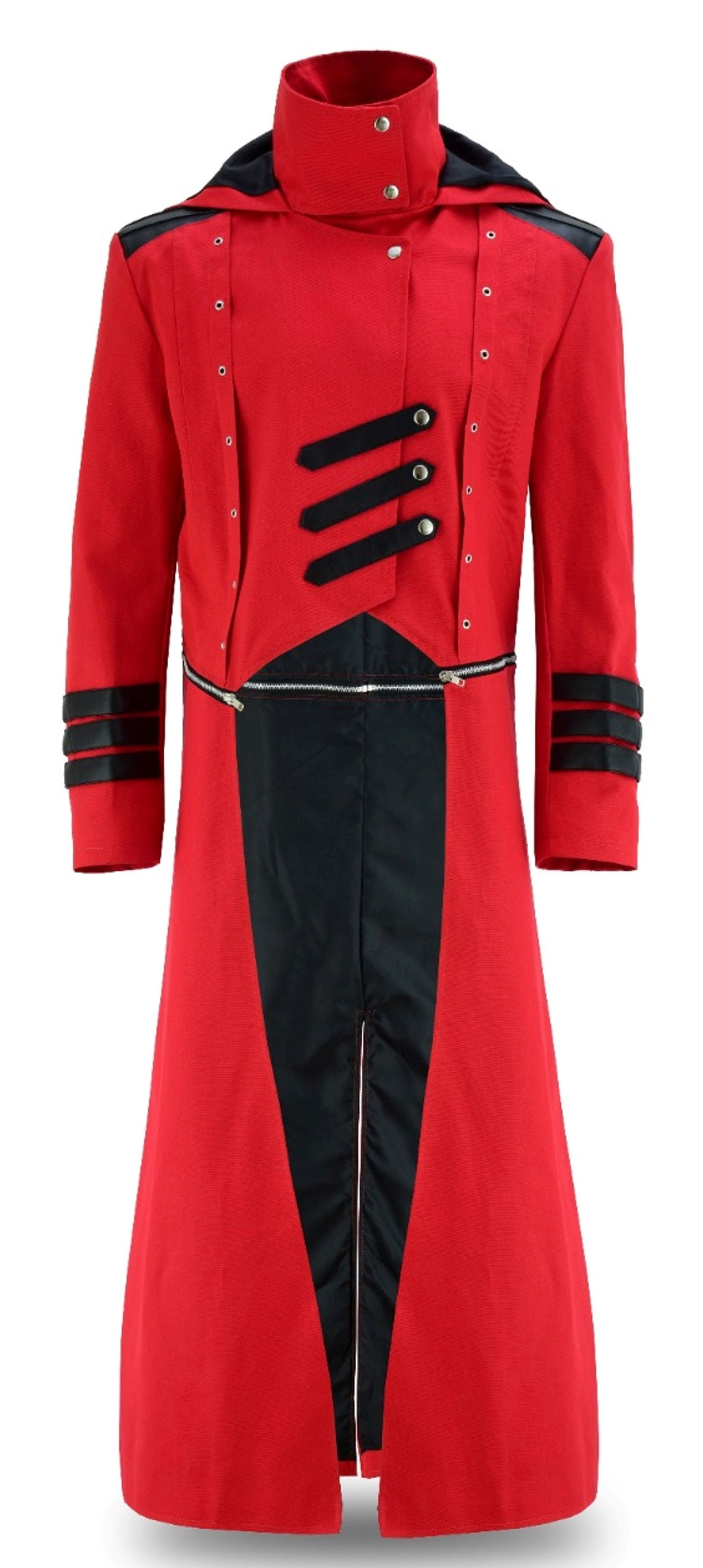 Mens Trench Coat Handmade RED Cotton Scorpion Coat Long Coat - Etsy