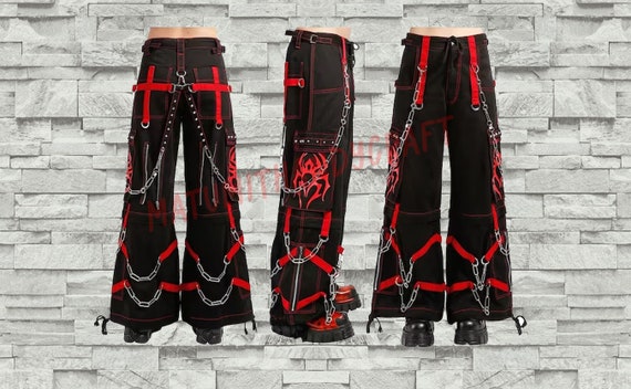 Black Cargo Jeans Women Baggy Punk Style Gothic Korean Streetwear