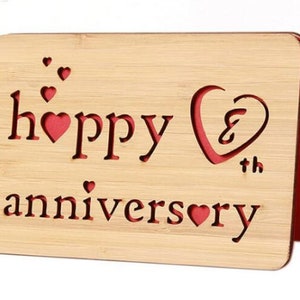 Tarjeta de felicitación de madera calada hecha a mano para cumpleaños, Día de la Madre, Aniversario, Ella, Boda, Mejor tarjeta de papá, Regalos de hija / hijo para el padre
