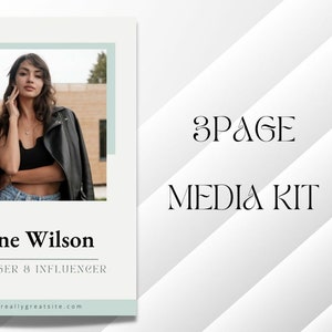 3 Page Media Kit | Instagram Influencer, Blogger Media Kit, Canva Template, Social Media Kit