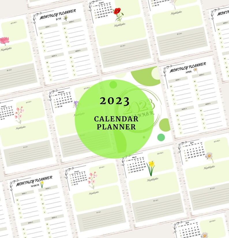 2023 Calendar Month At A Glance