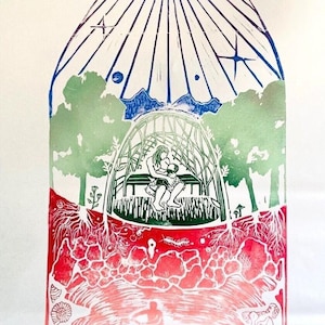 Hommage à Thea / Original Print inspired by the Circle of Life and Death