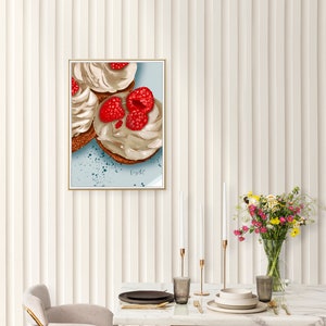 Menü Gebäck/Druck Restaurant/Kuchen/PNG /JPEG /Dekor Food Illustration Kuchen/Kunst Drucke Backen/ Gemälde für Wand/ Dessert Art