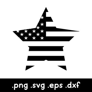 USA Flag Star Svg, American Flag Silhouette, USA Flag Clipart, Patriotic Flag Svg, American Pride Svg, 4th of July Svg, Memorial Day Svg