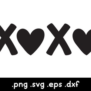 XOXO Svg, Knuffels en Kusjes Svg, Love Svg, Valentines Clipart Svg, Retro Love Svg, Trendy Valentijnsdag, Groovy Love Svg, Cute Valentines Svg
