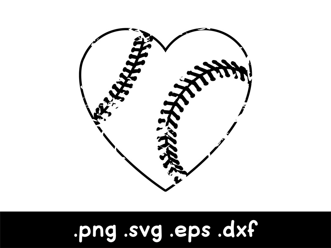 Baseball Heart Svg Baseball Clipart Love Baseball Svg - Etsy