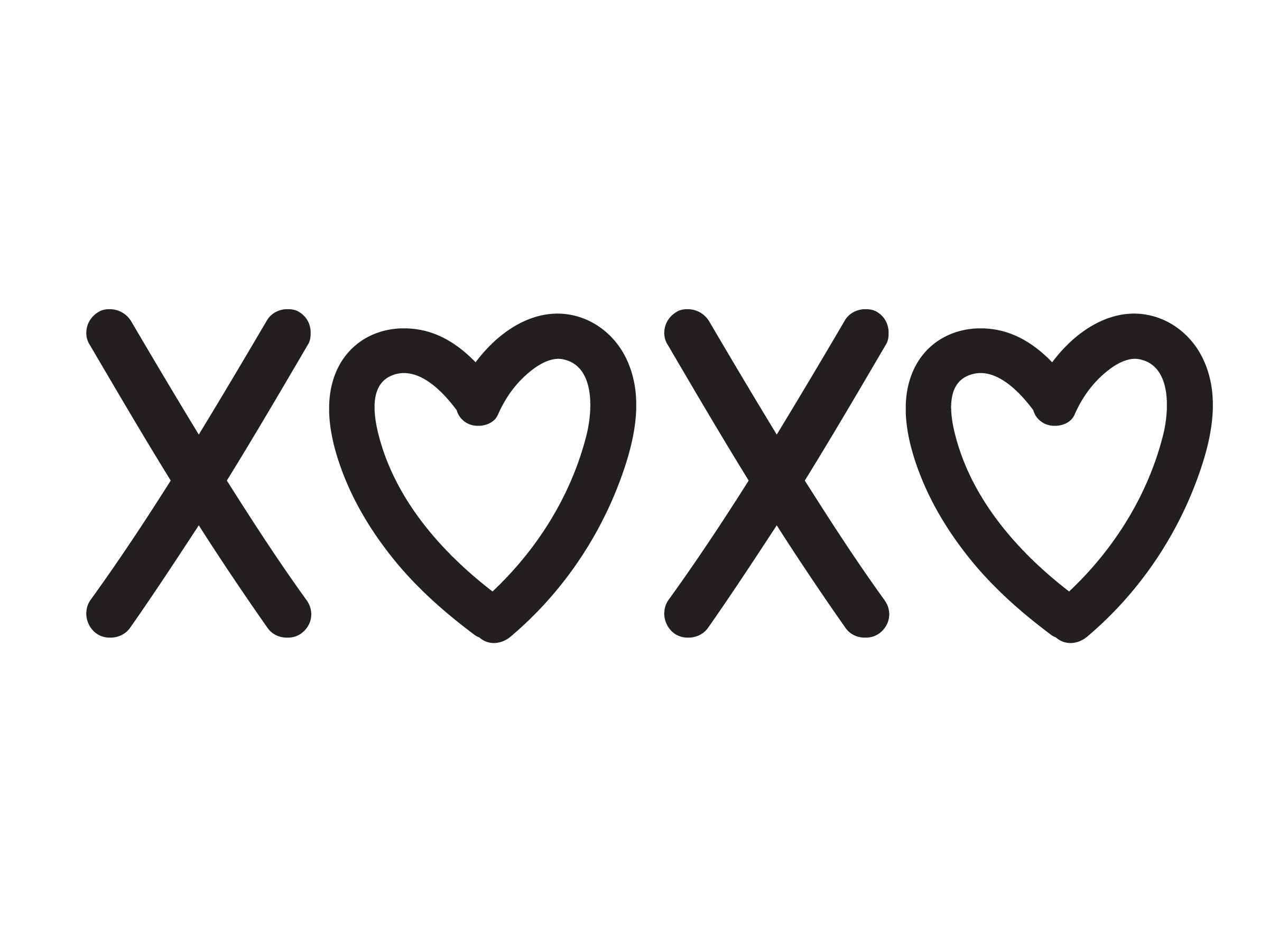 XOXO Svg, Hugs and Kisses Svg, Love Svg, Valentines Clipart Svg, Retro