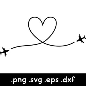 Vliegtuig Hart Svg, Stippellijn Svg, Vliegtuig Svg, Reizen Svg, Vliegend Vliegtuig Svg, Vliegtuig Route Svg, Vliegtuig Svg Kids, Love Travel SVG