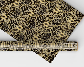 Art Deco Arches Dollhouse Miniature Wallpaper - All Scales Available - Papers, Self Adhesive And Fabrics -Dollhouse Wallpaper