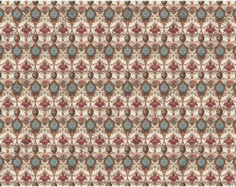 Blanche Classical Dollhouse Miniature Wallpaper - All Scales Available - Papers, Self Adhesive And Fabrics -Dollhouse Wallpaper