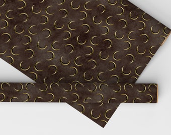 Crescent Moon Dollhouse Miniature Wallpaper - All Scales Available - Papers, Self Adhesive And Fabrics - Dollhouse Wallpaper