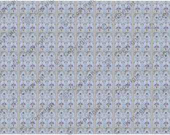 Moonlight Desire Dollhouse Miniature Wallpaper - All Scales Available - Papers, Self Adhesive And Fabrics - Dollhouse Wallpaper