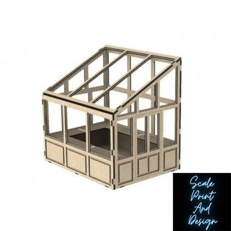 Greenhouse Kit Style 2 Dolls House Miniature Laser Kits Dolls House