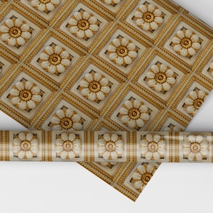 Tuiles de plafond Dinah - Papier peint de maison de poupée - Toutes les échelles disponibles - Choix de matériaux - Plafond de maison de poupée - Plafond miniature - Papier de plafond
