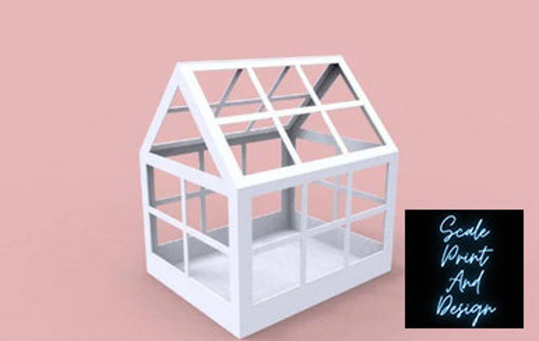 Mini Inside Greenhouse Kit Style 2 Dolls House Miniature Laser Kits
