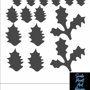 Holly Leaves Cutter - Dollhouse Miniatures - Dollhouse Flowermaking - Miniature Flower Making - Cutter for Cold Porcelain