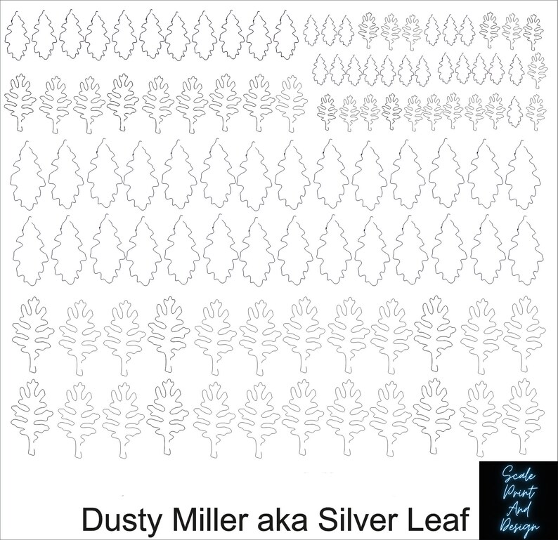 Dusty Miller Aka Silver Leaf Laser Cut Paper Flowers Etsy